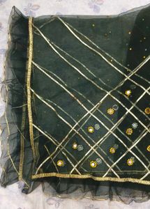 Elegant Green Embroidered Dupatta