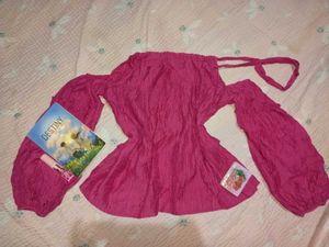 pink aesthetic puff tops😙❤️