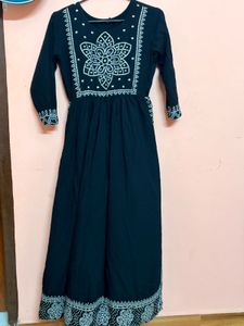 Jaipuri black Anarkali Kurti 🌻