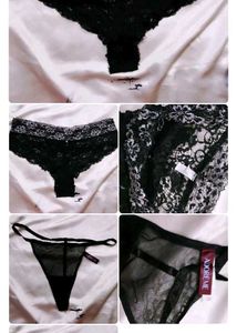 Black Lace Bra with Pink Polka Dots