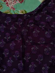 Purple Floral Print Spaghetti Strap Top