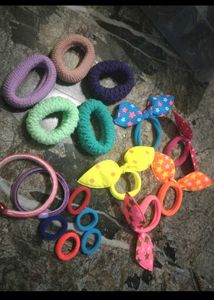 Colorful Hair Ties & Scrunchies Set