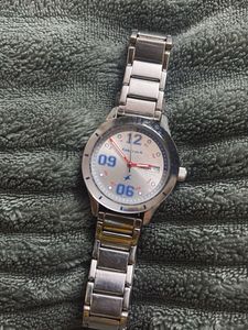 Fastrack Analog Watch - Silver Metal