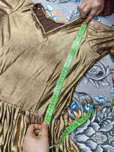 Golden kurta and palazzo pant set
