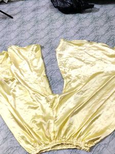 satin free size plazo