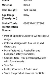 Speedo Sea Squad Swim Vest