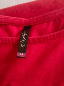 Red Stretchable Top ,
