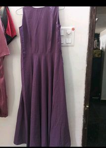 Women's Purple Collared Midi Dress