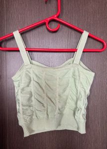 Cute Ruched Cropped Tank Top