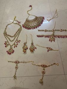 Mint And Ruby Pink Bridal set