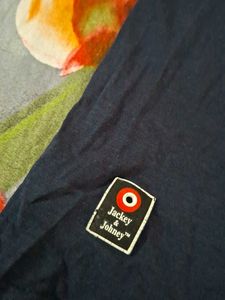 Men's Blue Graphic Polo T-Shirt
