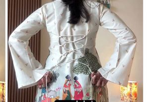 walsuha trendy corset kurti in half price