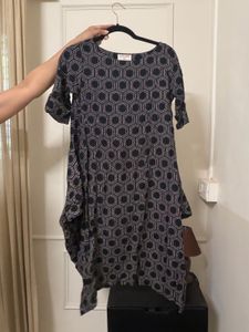 Geometric Print Midi Dress
