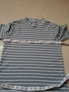 Striped Mock Neck Top