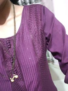 Maroon colour 💜💜Striped Kurta set