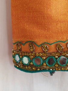 Orange Embroidered Blouse