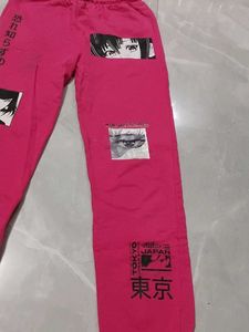Dashing girls hot pink set of crop top and pant