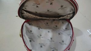 Red Textured venety beg