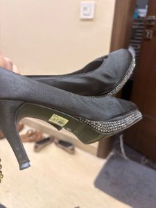 Black Embellished Heels