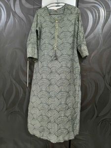 Elegant Grey Kurta Set with Sequins work