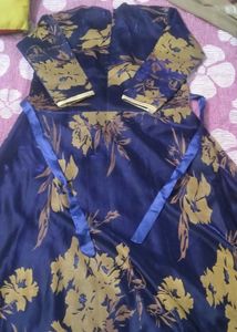 ⚠️Sale Rs349|Navy blue Floral Gown|Party Wear💙
