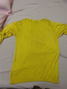 Allen sollyBright Yellow Knit Sweater