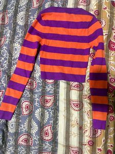 Striped Cropped Sweater