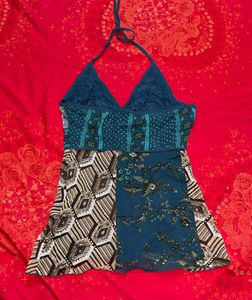 Vintage Y2K Halter Neck Top 🦋