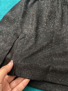 Slit cut shimmer skirt