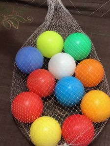 10 Colorful Toy Balls in Net Bag