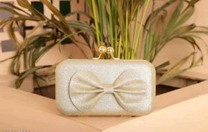 Sparkly Bow Clutch Bag