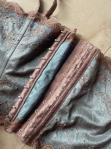 Lace Trimmed Light Blue Bra
