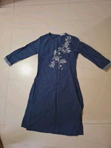 Blue Embroidered Kurta