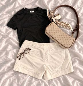 Casual White cargo Shorts