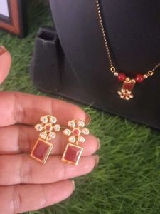 Elegant Mangalsutra Set with Earrings