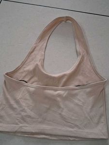 M H&amp;M Ribbed Halter Neck Crop Top