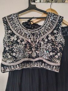 Stunning Embellished Black Lehenga Choli Top