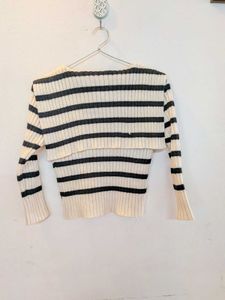 Girls striped pullover