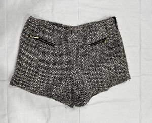 Tweed Zipper Pocket Shorts