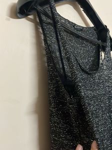 Sparkly Black Sleeveless Top