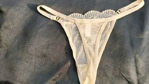 Sheer Lace Trim Thong