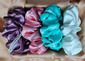 4 Pastel Colours Scrunchies (80rs/-)