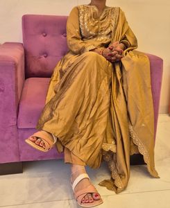 gown brown embroidery dress