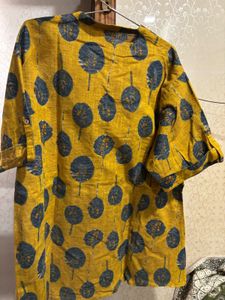Joules Mustard Leaf Print Tunic