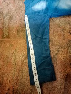 Denim Tunic with Leaf Print