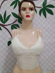 (1200)White Lace Bralette
