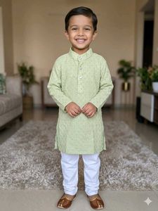 Chic Teal Embroidered Kurta &amp; GREEN COMBO OF 2
