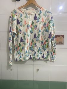 Whimsical Tree Print Long Sleeve T-Shirt