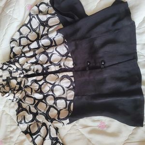 Stylish Black & White Patterned Top