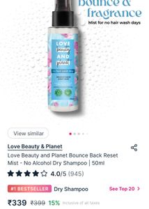 Love Beauty and Planet Hair Mist 50ml